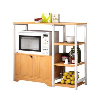Ραφιέρα Κουζίνας ArteLibre LYNX Δρυς/Λευκό MDF/Μέταλλο 80x30x71cm 14370220 ArteLibre |  Σετ Κουζίνες στο espiti
