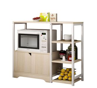 Ραφιέρα Κουζίνας ArteLibre LYNX Maple/Λευκό MDF/Μέταλλο 80x30x71cm 14370221 ArteLibre |  Σετ Κουζίνες στο espiti