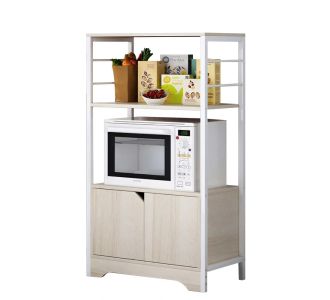 Ραφιέρα Κουζίνας ArteLibre GORAL Maple/Λευκό MDF/Μέταλλο 60x30x95cm 14370223 ArteLibre |  Σετ Κουζίνες στο espiti