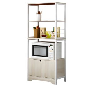 Ραφιέρα Κουζίνας ArteLibre CARIBOU Maple/Λευκό MDF/Μέταλλο 60x30x120cm 14370225 ArteLibre |  Σετ Κουζίνες στο espiti