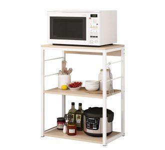 Ραφιέρα Κουζίνας ArteLibre DALL Maple/Λευκό MDF/Μέταλλο 50x30x71cm 14370226 ArteLibre |  Σετ Κουζίνες στο espiti