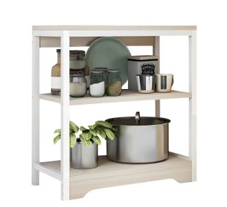 Ραφιέρα Κουζίνας ArteLibre OTTER Maple/Λευκό MDF/Μέταλλο 60x30x66cm 14370229 ArteLibre |  Σετ Κουζίνες στο espiti