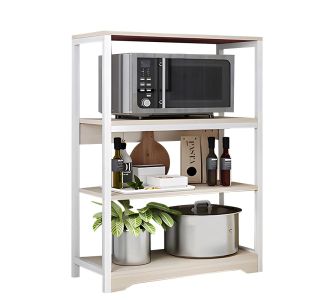 Ραφιέρα Κουζίνας ArteLibre WALRUS Maple/Λευκό MDF/Μέταλλο 60x30x100cm 14370231 ArteLibre |  Σετ Κουζίνες στο espiti