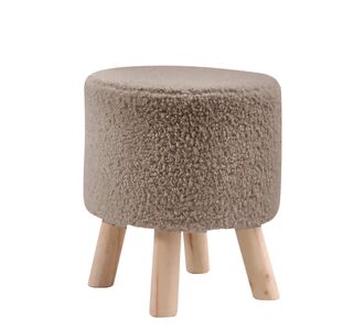 Σκαμπό ArteLibre CATTLEYA Με Ξύλινα Πόδια Καφέ Ύφασμα Cashmere 35x35x40cm 14940018 ArteLibre |  Σκαμπώ κήπου στο espiti
