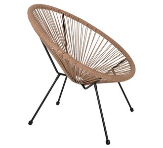 Πολυθρόνα Κήπου ArteLibre APRONIUS Φυσικό/Μαύρο Rattan/Μέταλλο 71x73x77cm 14510061 ArteLibre |  Καναπέδες - Καρέκλες  στο espiti