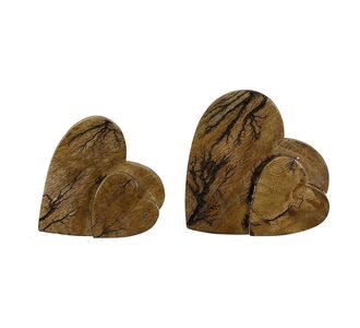 Διακοσμητικό ArteLibre Καρδιές Καφέ Ξύλο 17x17cm 05160014 ArteLibre |  Διακοσμητκά στο espiti