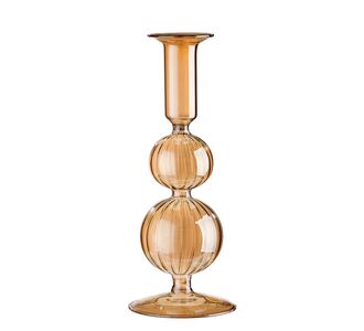 Κηροπήγιο ArteLibre Διάφανο/Μελί Γυαλί 20.5cm 05160050 ArteLibre |  Διακοσμητκά στο espiti