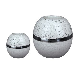 Θήκη Ρεσώ ArteLibre Λευκό/Ασημί Κεραμικό 10.5x10.5x10cm 05160430 ArteLibre |  Διακοσμητκά στο espiti