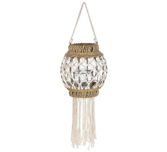 Φανάρι ArteLibre Καφέ/Λευκό Μπαμπού/Rattan 29cm 05160439 ArteLibre |  Διακοσμητκά στο espiti