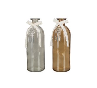 Βάζο ArteLibre Μπουκάλι Γυαλί 7x20.5cm Σε 2 Χρώματα 05160529 ArteLibre |  Βάζα στο espiti