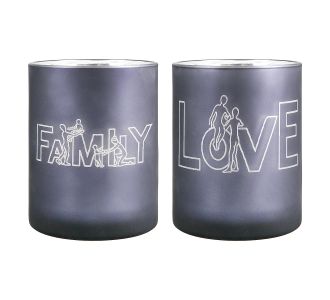 Θήκη Ρεσώ ArteLibre 'Family' Γκρι Γυαλί 12.5cm Σε 2 Σχέδια 05160541 ArteLibre |  Διακοσμητκά στο espiti