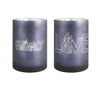 Θήκη Ρεσώ ArteLibre 'Family' Γκρι Γυαλί 18cm Σε 2 Σχέδια 05160542 ArteLibre |  Διακοσμητκά στο espiti