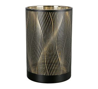 Θήκη Ρεσώ ArteLibre Γραμμές Μαύρο Γυαλί 18cm 05160545 ArteLibre |  Διακοσμητκά στο espiti