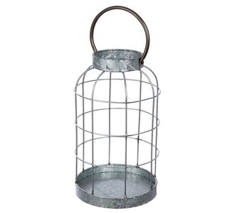 Φανάρι ArteLibre Γκρι Μέταλλο 37cm 05160612 ArteLibre |  Διακοσμητκά στο espiti