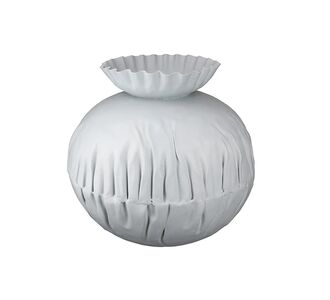 Βάζο ArteLibre Τσαλακωμένο Λευκό Μέταλλο 22cm 05160754 ArteLibre |  Βάζα στο espiti