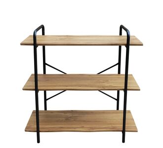 Ραφιέρα ArteLibre AVEIRO Φυσικό/Μαύρο MDF/Μέταλλο 80x34x80cm 14330042 ArteLibre |  Βοηθητικά έπιπλα γραφείου στο espiti