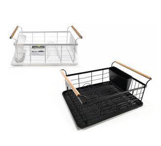 Πιατοθήκη Με Ξύλινες Λαβές Μέταλλο 44x32x20cm Σε 2 Χρώματα 06511620 ArteLibre |  Εργαλεία Κουζίνας - Αξεσουάρ στο espiti