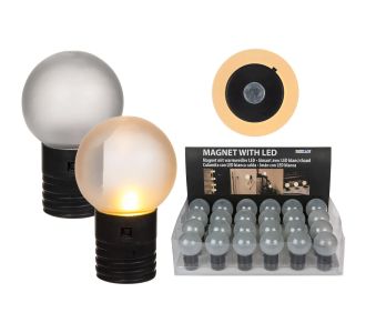 Μαγνήτης Με Στρογγυλή Λάμπα LED Με Θερμό Φως Πλαστικό 4.5cm Μπαταρίας 06530006 ArteLibre |  Φωτισμος στο espiti