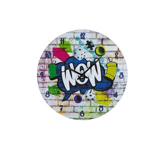 Ρολόι Τοίχου ArteLibre 'Wow' Με Γκράφιτι Πολύχρωμο MDF Φ33.8x2cm 05160842 ArteLibre |  Ρολόγια στο espiti