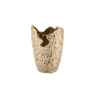 Βάζο Κωνικό 'Crepa' Κεραμικό Χρυσό 18.5x13cm 05161054 ArteLibre |  Βάζα στο espiti