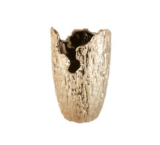 Βάζο Κωνικό 'Crepa' Κεραμικό Χρυσό 22x14cm 05161064 ArteLibre |  Βάζα στο espiti