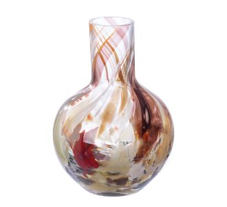 Γυάλινο Βάζο Σφαιρικό 'Roslin' Καφέ/Κόκκινο 21x16cm 05161098 ArteLibre |  Βάζα στο espiti