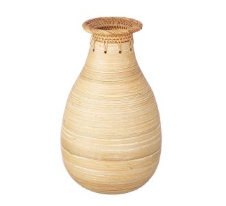 Βάζο ArteLibre Εκρού Μπαμπού/Rattan Φ19x33cm 05161122 ArteLibre |  Βάζα στο espiti