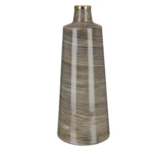 Βάζο Conical "Stripes" Μέταλλο Brown PU H. 48 cm D. 19 cm 05161123 ArteLibre |  Βάζα στο espiti
