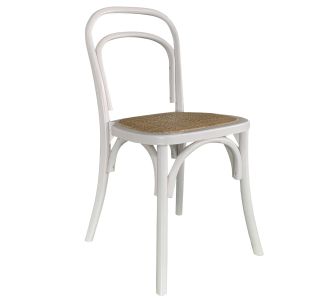 Καρέκλα Επαγγελματική ArteLibre LETO Λευκό Ξύλο/Rattan 45x45x89cm 15320024 ArteLibre |  Καρέκλες στο espiti