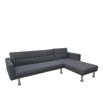 Καναπές Κρεβάτι Γωνιακός ArteLibre OBERON Γκρι Ύφασμα 240x102/175x40cm 14290078 ArteLibre |  Καναπέδες στο espiti