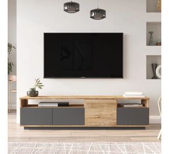 Έπιπλο Τηλεόρασης ArteLibre ESSEX Πεύκο/Ανθρακί Μοριοσανίδα 180x44.8x44.6cm 15350028 ArteLibre |  Έπιπλα τηλεόρασης στο espiti