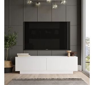 Έπιπλο Τηλεόρασης ArteLibre BRENT Λευκό Μοριοσανίδα 140x35.5x38.2cm 15350047 ArteLibre |  Έπιπλα τηλεόρασης στο espiti