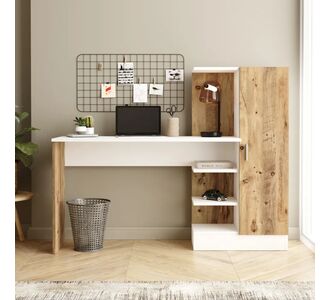 Γραφείο ArteLibre CAMDEN Πεύκο/Λευκό Μοριοσανίδα 152.3x40x120cm 15350089 ArteLibre |  Γραφεία στο espiti