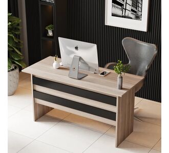 Γραφείο ArteLibre EASTCOTE Οξιά/Μαύρο Μοριοσανίδα 140x60x73.8cm 15350129 ArteLibre |  Γραφεία στο espiti