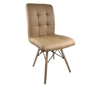Καρέκλα Τραπεζαρίας ArteLibre CUPPLESSUS Cappuccino/Φυσικό PU/Ξύλο 43x55x86cm 14600065 ArteLibre |  Καρέκλες στο espiti