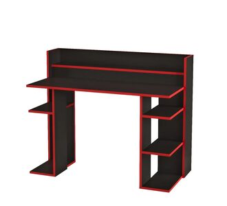 Γραφείο ArteLibre FIFE Μαύρο/Κόκκινο Μοριοσανίδα/Μελαμίνη 124x58x98cm 15350155 ArteLibre |  Γραφεία στο espiti