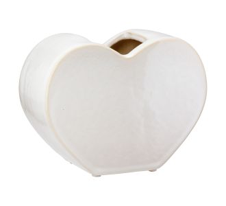 Βάζο 'Heart' Κεραμικό Λευκό 8.5x20x14cm 05161261 ArteLibre |  Βάζα στο espiti