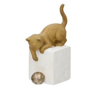 Φιγούρα Cat "Charlie" Πολυρεζίνη Brown PU 4 11x7.5x18.5cm 05161287 ArteLibre |  Διακοσμητκά στο espiti