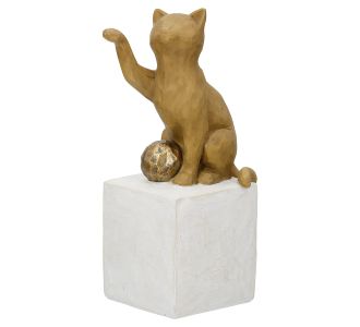 Φιγούρα Cat "Charlie" Πολυρεζίνη Brown PU 4 7.5x8.5x19.5cm 05161288 ArteLibre |  Διακοσμητκά στο espiti