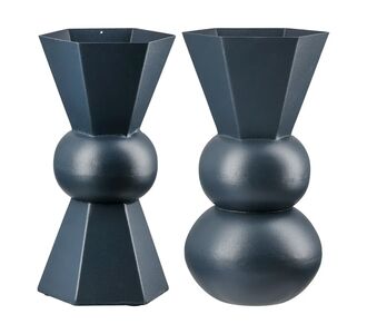 Κηροπήγιο ArteLibre Σκούρο Μπλε Μέταλλο 9x9x20cm Σε 2 Σχέδια 05161325 ArteLibre |  Βάζα στο espiti