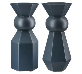 Κηροπήγιο ArteLibre Σκούρο Μπλε Μέταλλο 10x10x24cm Σε 2 Σχέδια 05161326 ArteLibre |  Βάζα στο espiti