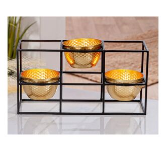 Ρεσώ Θήκη Μέταλλο Μαύρο Χρυσό PU 27x9x14cm 05161327 ArteLibre |  Διακοσμητκά στο espiti