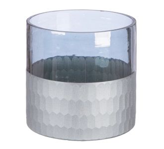 Ανεμοφωτιστικό 'Canus' Γυαλί Γκρι/Ασημί 10x10cm 05161336 ArteLibre |  Διακοσμητκά στο espiti
