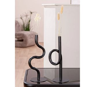Βάζο Ευλύγιστο ArteLibre Μαύρο Μέταλλο 11x10x26.5cm Σε 2 Σχέδια 05161348 ArteLibre |  Διακοσμητκά στο espiti