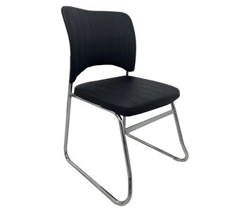 Καρέκλα Επισκέπτη COMFORTHUB Μαύρο/Χρώμιο PU/Μέταλλο 43x42x78cm 14960012 ArteLibre |  Καρέκλες γραφείου στο espiti