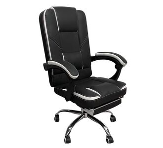 Καρέκλα Γραφείου OPTISEAT Μαύρο/Λευκό PVC/Μέταλλο 67x65x105-115cm 14960025 ArteLibre |  Καρέκλες γραφείου στο espiti