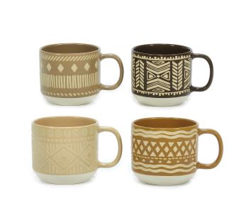 Κούπα 41cl Ethnic Σχέδιο Κεραμικό Φ8.5x11cm Σε 4 Σχέδια 06512387 ArteLibre |  Ποτήρια στο espiti