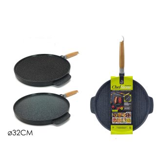 Τηγάνι Chef Stone Αντικολλητικό Μαύρο Αλουμίνιο 32CM 06512618 ArteLibre |  Μαγειρικά Σκεύη στο espiti