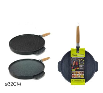 Τηγάνι Chef Stone Αντικολλητικό Μαύρο Αλουμίνιο 32CM 06512618 ArteLibre |  Μαγειρικά Σκεύη στο espiti
