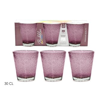 Σετ Ποτήρια Ροζ/Γυαλί 30cl 3Τμχ 06512668 ArteLibre |  Ποτήρια στο espiti